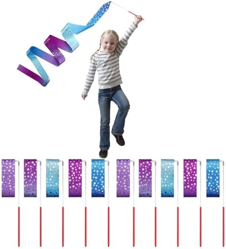 AITIME Star Dance Streamers Ribbon Wands 20 Pack