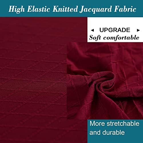 ANWUCHEN Rectangular Stool Covers 4 Pack Red