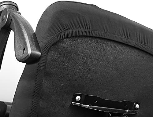 Thyores 2 Pcs Office Chair Seat Covers Black