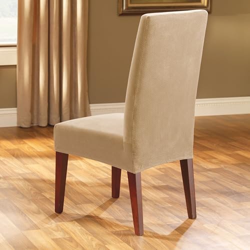 SureFit Stretch Pique Dining Chair Cover Cream