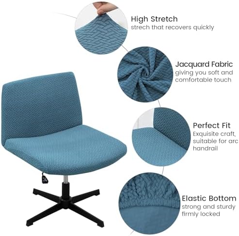 MIFXIN Office Chair Slipcover Without Arms Blue