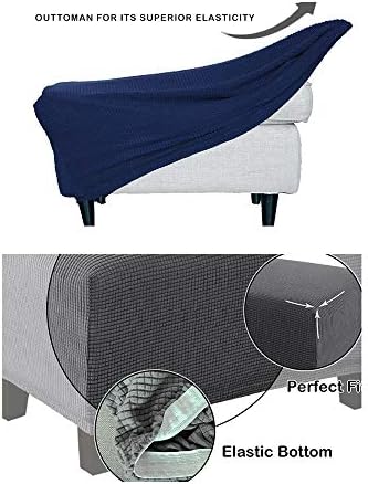 Rectangle Ottoman Slipcover with Elastic Bottom