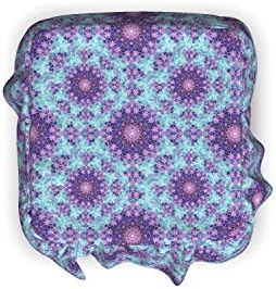 Ambesonne Purple Mandala Ottoman Cover Set with Ruffle Skirt