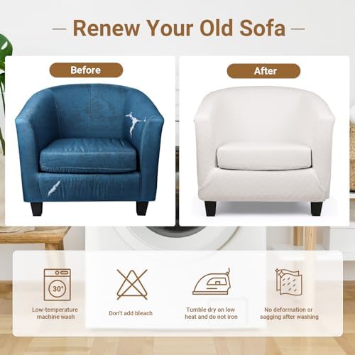 Treaful Club Chair Cover 2 Piece Set