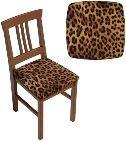 Leopard Skin Bar Stool Cover Set of Four