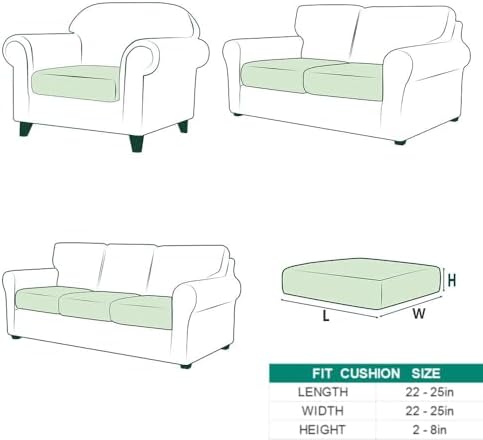 BSTMAI Stretch Sofa Cushion Cover 1pc Corduroy