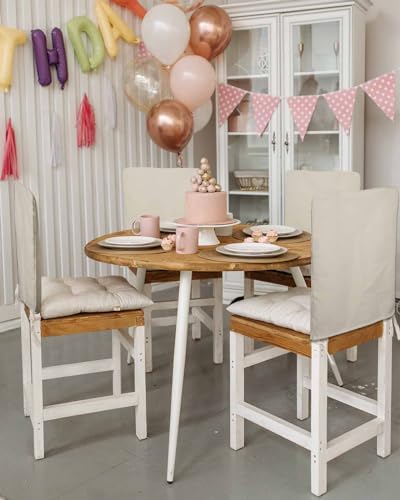 White Swan Chair Back Covers 6 Pcs Dining Room Protector