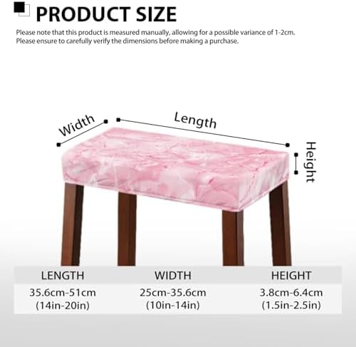 Pink Texture Bar Stool Covers Set of 2