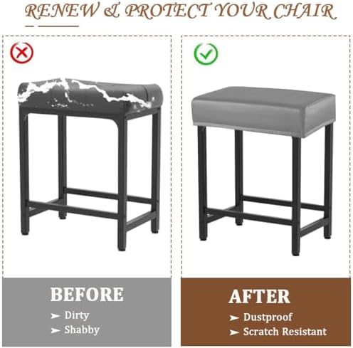 Levoberg Dark Gray Bar Stool Covers Set of 2