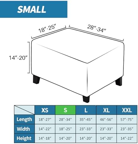 ZNSAYOTX Stool Covers Soft Durable Washable Ottoman Footrest Slipcovers for Small Stools