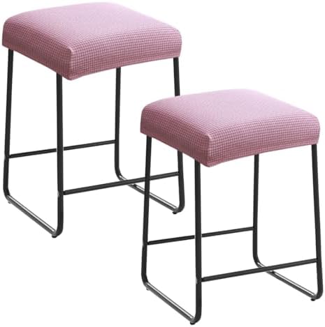 Levoberg Bar Stool Cover Purple-Pink Set of 2