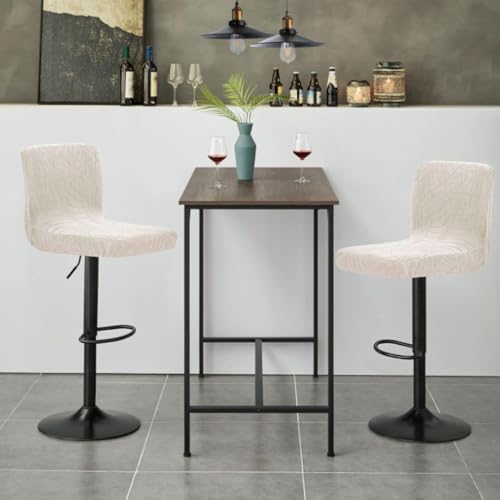 Bifaunvogel Bar Stool Cover with Back 4 Pack Beige Yellow