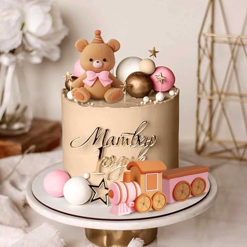 JeVenis Pink Luxury Bear Cake Decoration Set