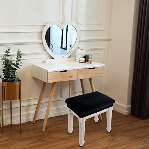 SINOSSO Velvet Stool Covers Set of 4 Black Rectangle