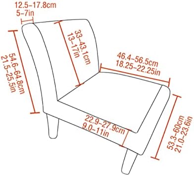 Soft Elastic Armless Chair Slipcover for Hotel Living Room
