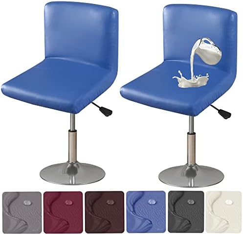 HFCNMY Bar Stool Covers 2 Pack Waterproof PU with Backs