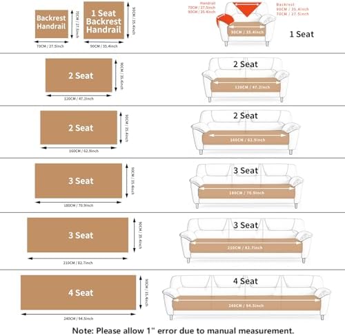Chenille Sofa Cover Herringbone Design for Dogs Beige White 36x63