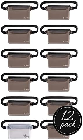 Waterproof Bachelorette Fanny Pack Set 12 Pack Black