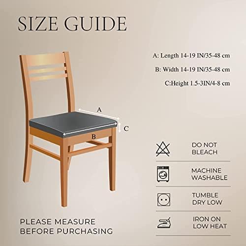 SearchI Water Repellent Seat Covers for Dining Chairs 6 Pack