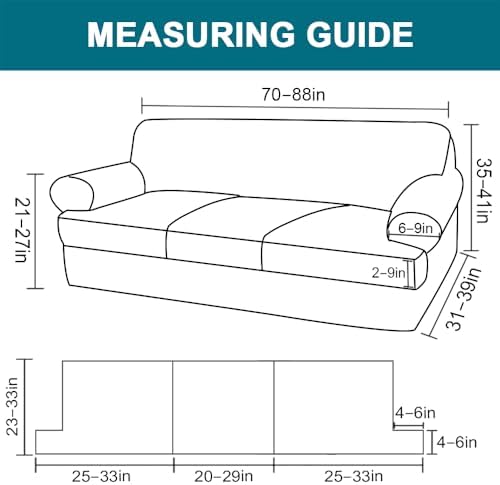 Turquoize 4 Piece T Cushion Sofa Slipcovers