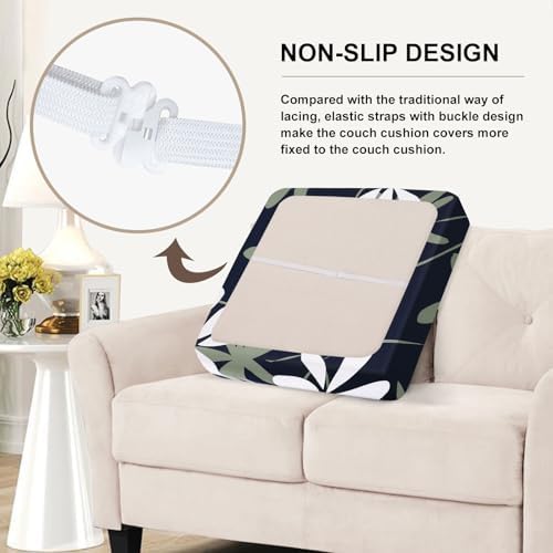 SearchI Stretch Printed Sofa Cushion Covers with Elastic Bottom