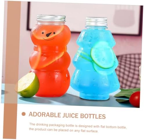 Cabilock 10pcs Snowman Beverage Bottles for Party Packaging