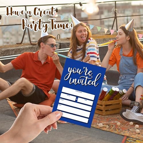 Youre Invited 25 Classic Party Invitations in Klein Blue