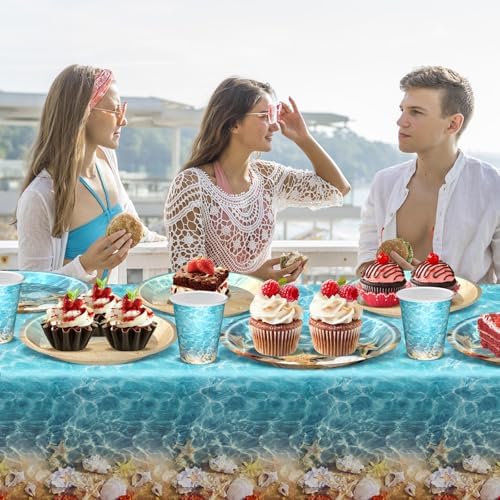 Seashell Party Supplies Ocean Beach Theme Tableware Set for 24 Guests