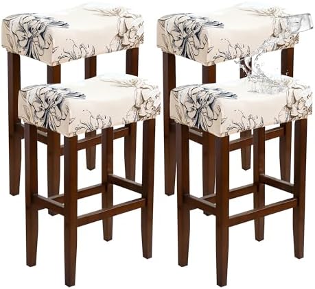 Waterproof Bar Stool Cushion Covers Set of 4