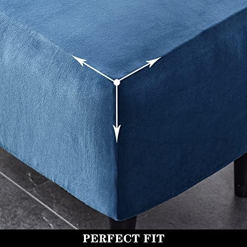 Stretch Velvet Ottoman Cover for Living Room Stool