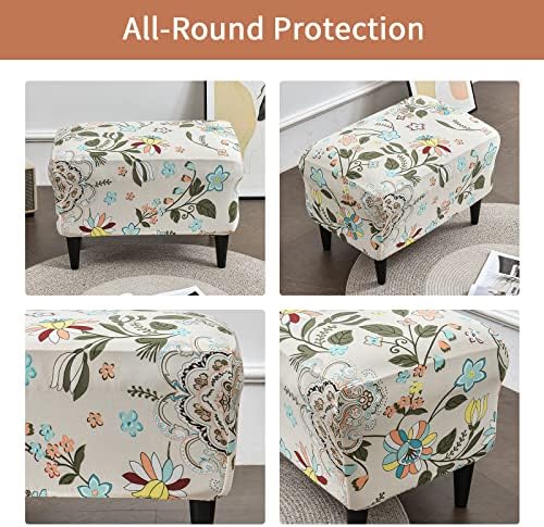 Eco-Ancheng Stretch Ottoman Slipcover for Footrest Stool