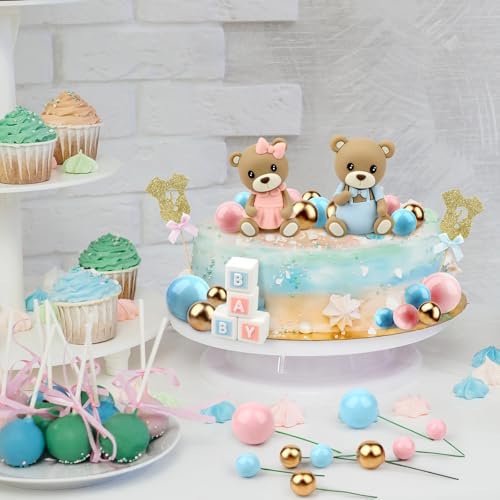 54PCS Bear Gender Reveal Cake Topper Set