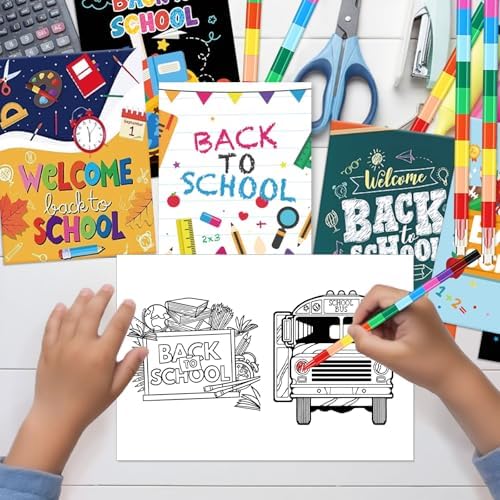 24Pcs Back to School Coloring Books with Pens