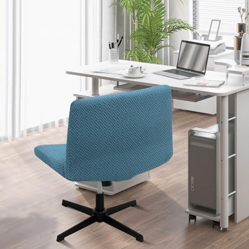MIFXIN Office Chair Slipcover Without Arms Blue