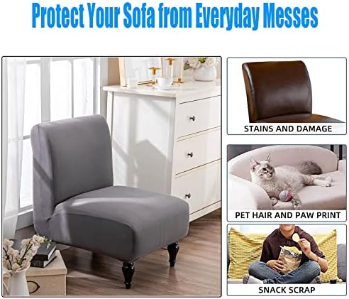 LEONEBEBE Armless Chair Slipcover Large Size