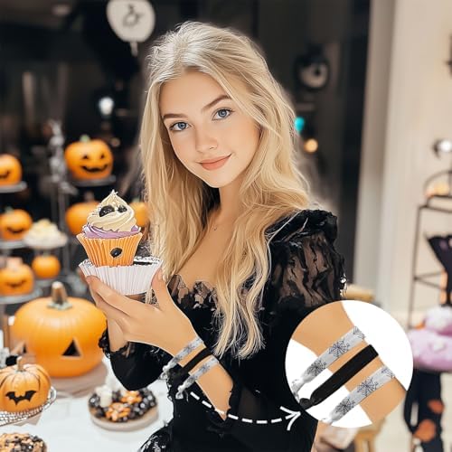 6Pcs Halloween Hair Ties for Girls Witch Theme Party Favors