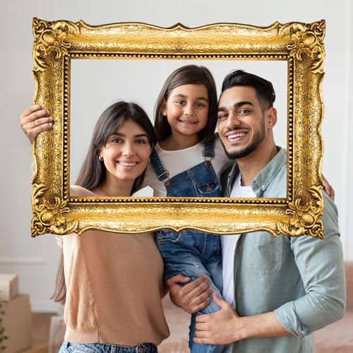 Beeveer Gold 32x24 Inch Photo Frame Props for Weddings and Parties