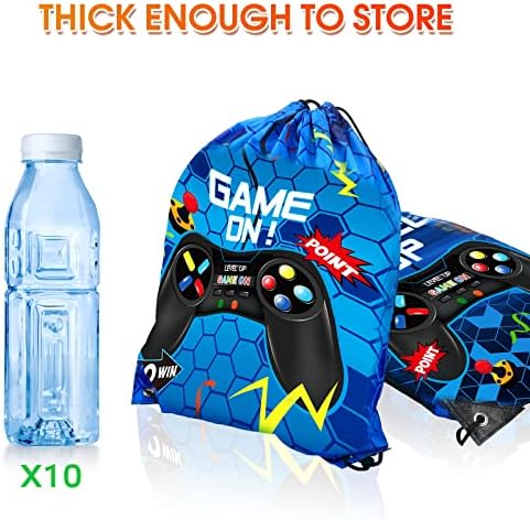 Eccliy 20 Pcs Video Game Drawstring Bags 12x10 Inch Party Favors