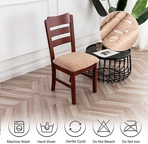 Genina Waterproof Dining Chair Covers with Elastic Band