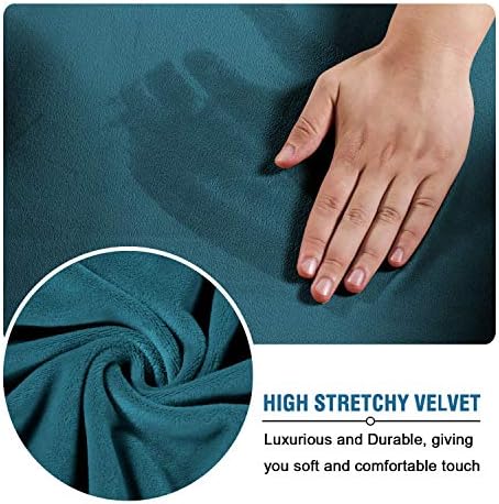 HVERSAILTEX Velvet Plush Square Ottoman Cover