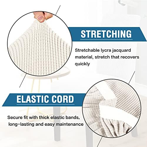 HVERSAILTEX Stretch Dining Chair Covers Set of 6