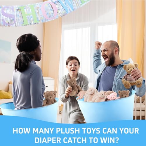 3 Pcs Baby Shower Games Set - Diaper Toss Fun Activity for Parties