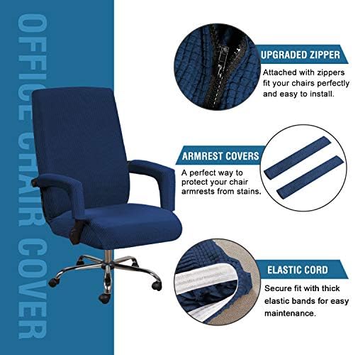 HVERSAILTEX Dining Chair Slipcover Navy Modern