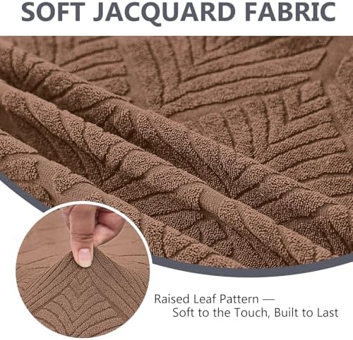 Genina Waterproof Sofa Cushion Cover - Stretch Fit Brown