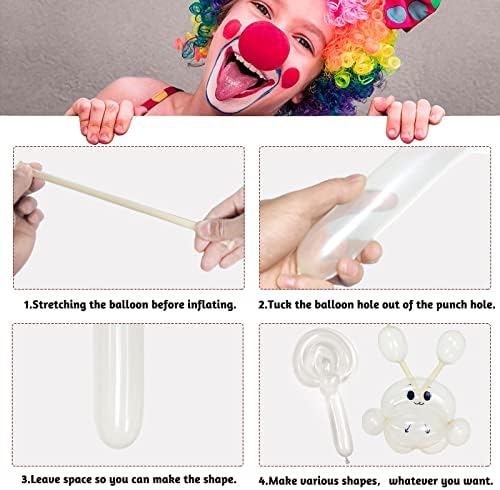 260 Clear Thickening Long Balloons 100pcs for Arch and Twisting