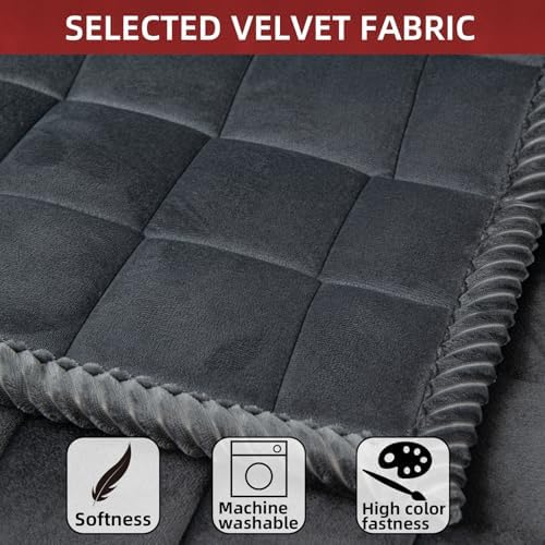 TAOMOCASTL Fuzzy Dog Couch Cover with Nonslip Design