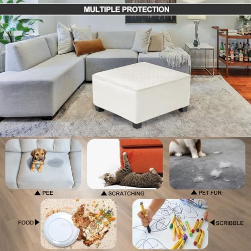 NeColorLife Waterproof Square Ottoman Cover