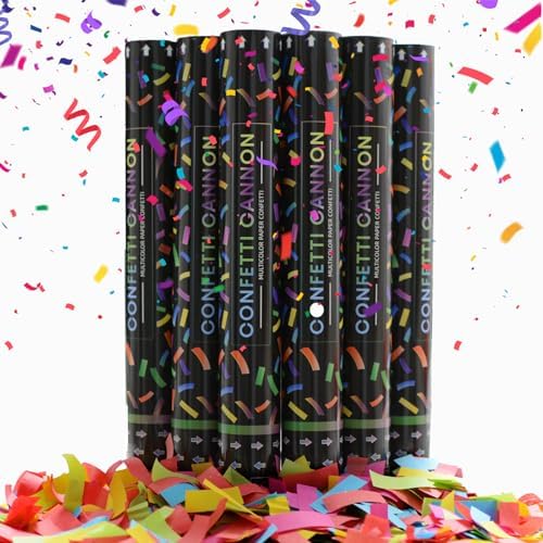 16 Inch Biodegradable Confetti Cannon 6 Pack