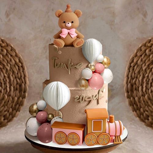 JeVenis Pink Luxury Bear Cake Decoration Set