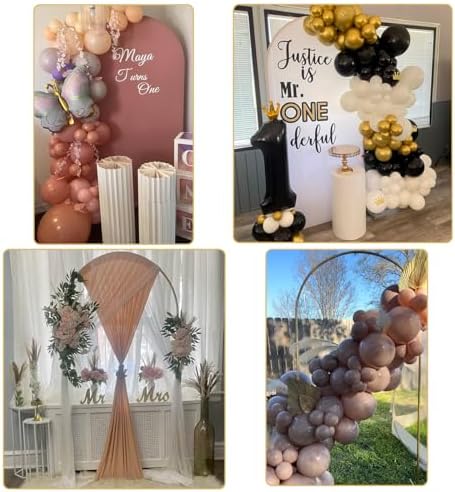 Vincidern 66 Ft Gold Wedding Arch Backdrop Stand for Parties